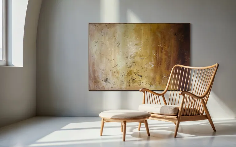 Amber Strata in a room — digital visualization (illustrative only)