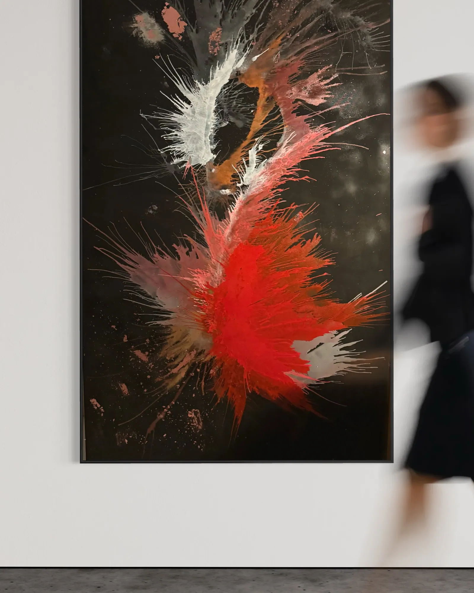 Genesis of Flame (120 × 200 cm), técnica mista sobre tela — Alyne Perfeito, Perfeito Studio