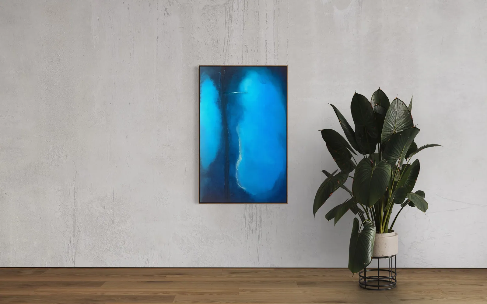 Veil of Light (70 x 110 cm), mixed media on canvas — Alyne Perfeito, Perfeito Studio